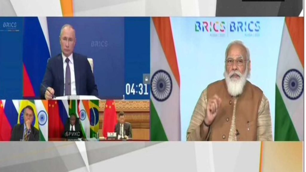 PM Modi speaking at 12th Brics summit 2020